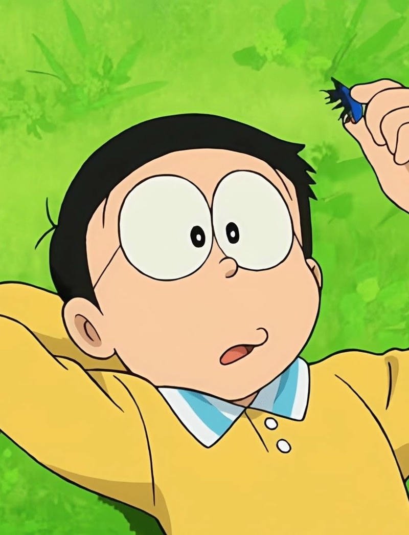 Nhân vật Nobita trong khoảnh khắc suy tư