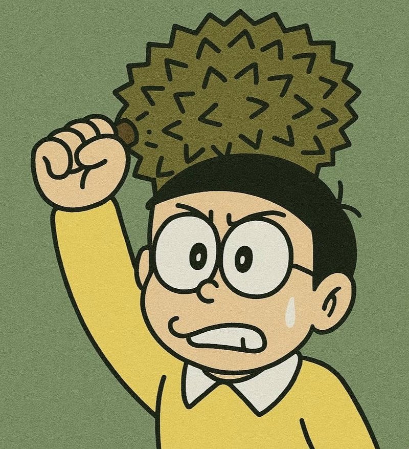 Nhân vật Nobita với nét ngây thơ đáng yêu