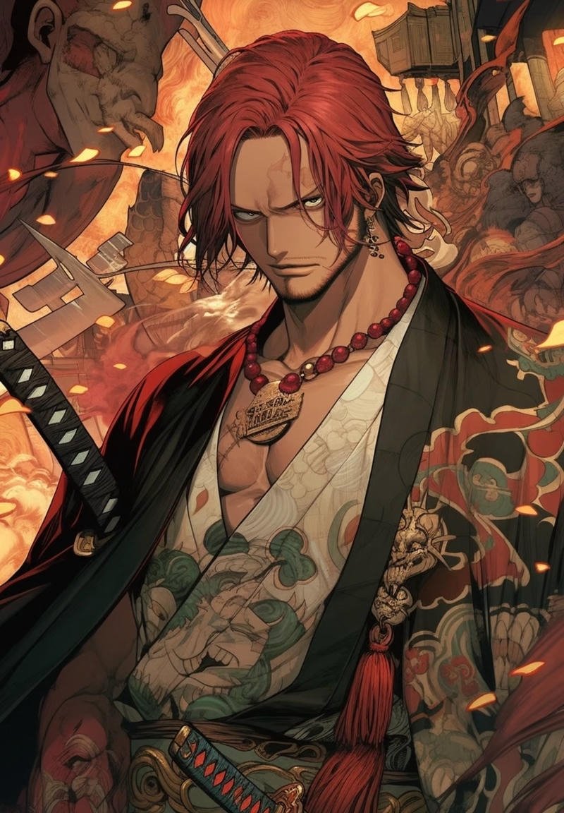 Nhân vật Shanks trong không gian hành động