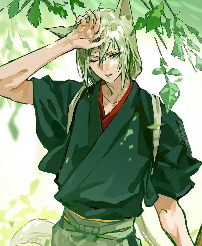 Nhân vật Tomoe trong khung cảnh thiên nhiên