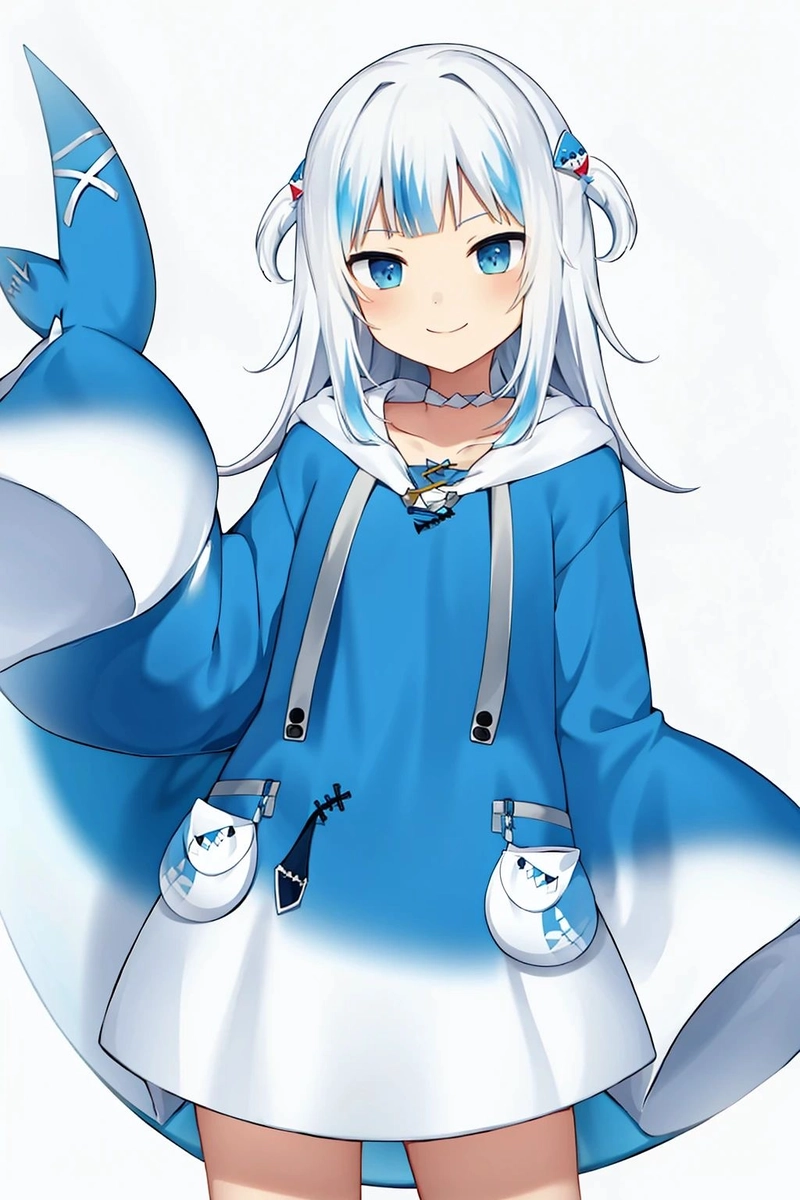 Nhân vật anime cá mập tạo hình ngộ nghĩnh