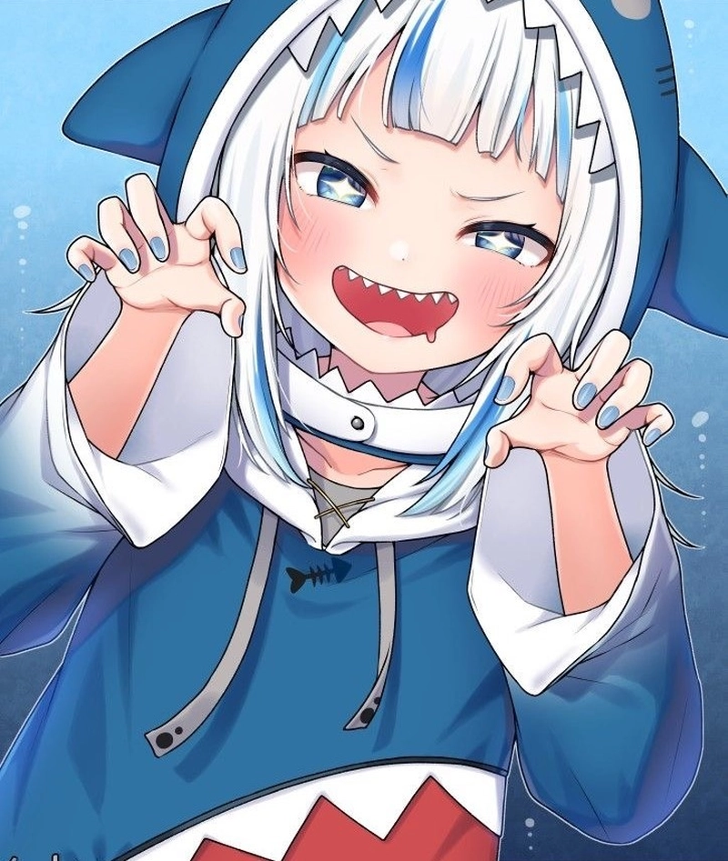 Nhân vật cá mập anime phong cách hoạt hình