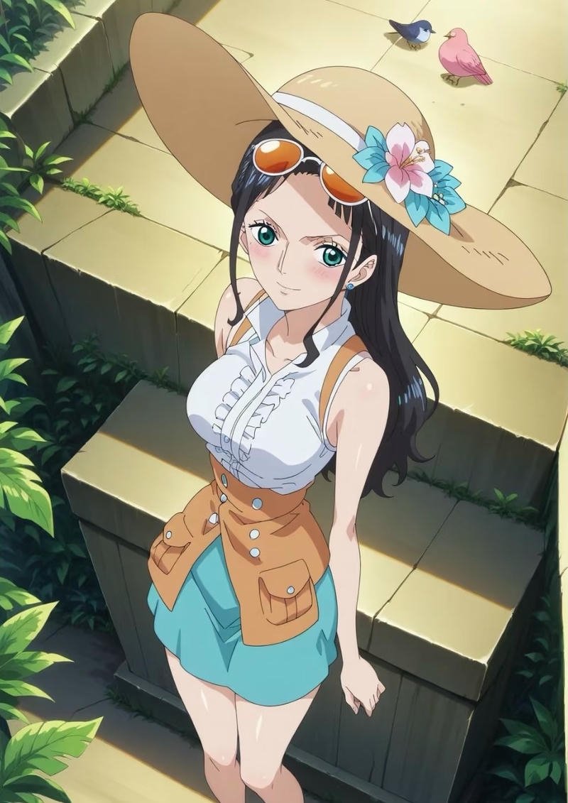 Nico Robin trong không gian yên tĩnh nhẹ nhàng