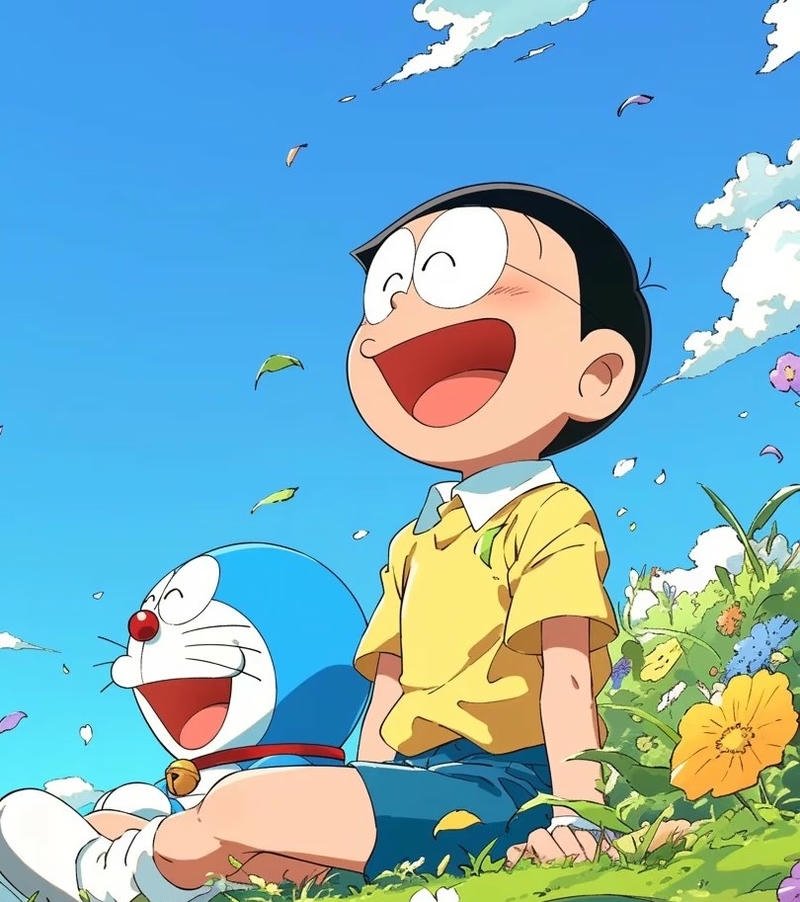 Nobita với ánh nhìn suy nghĩ nhẹ