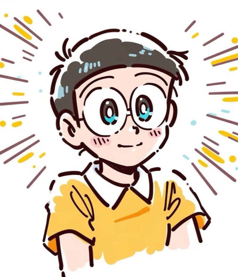 Nobita với nụ cười hiền lành dễ mến