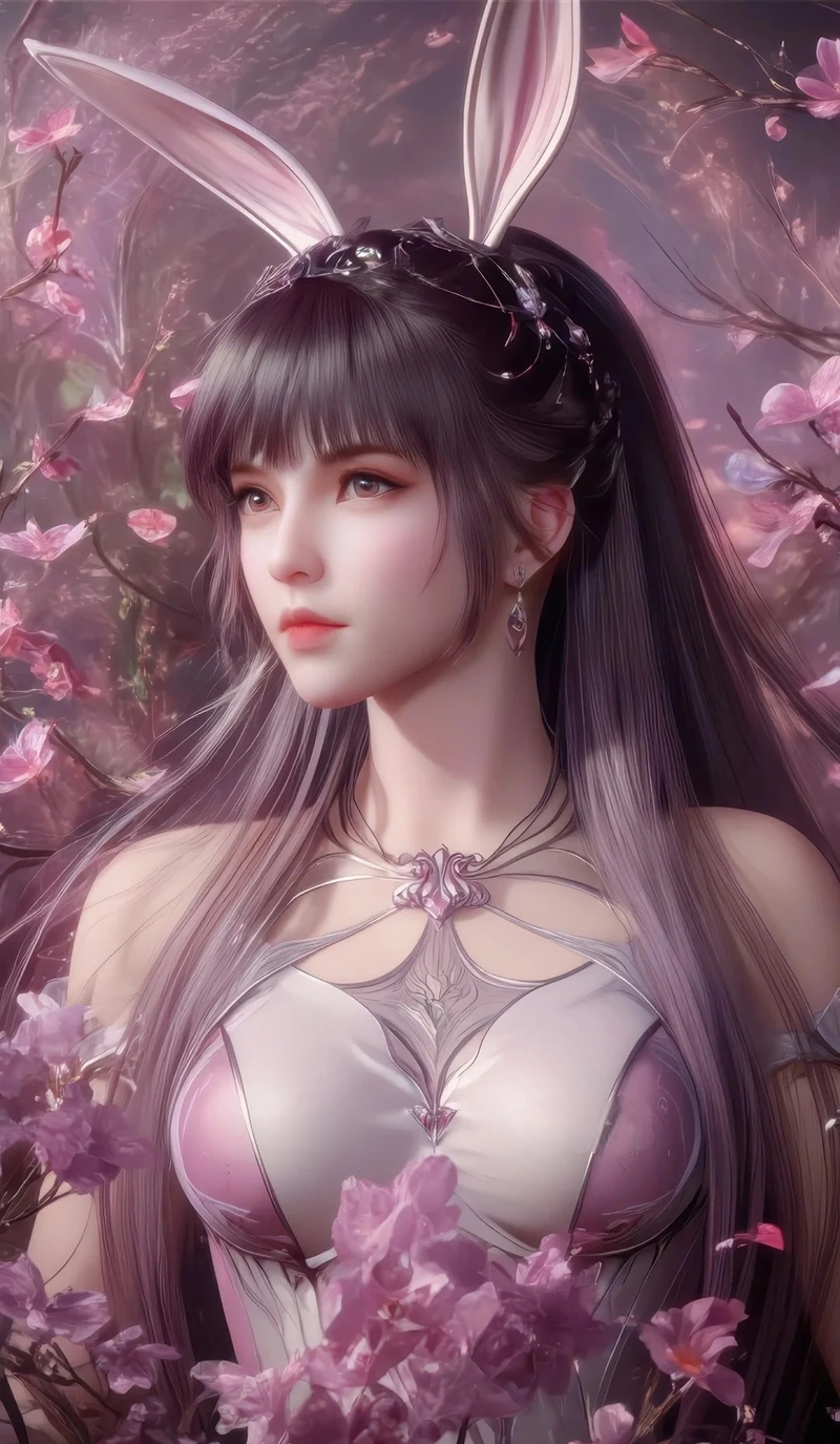 Nữ anime 3d tóc hồng mang vẻ đẹp nhẹ nhàng đầy cuốn hút