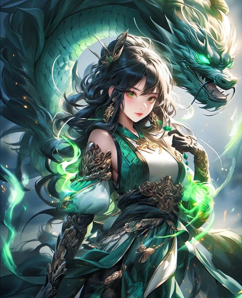 Rồng anime với thân hình khổng lồ mạnh mẽ