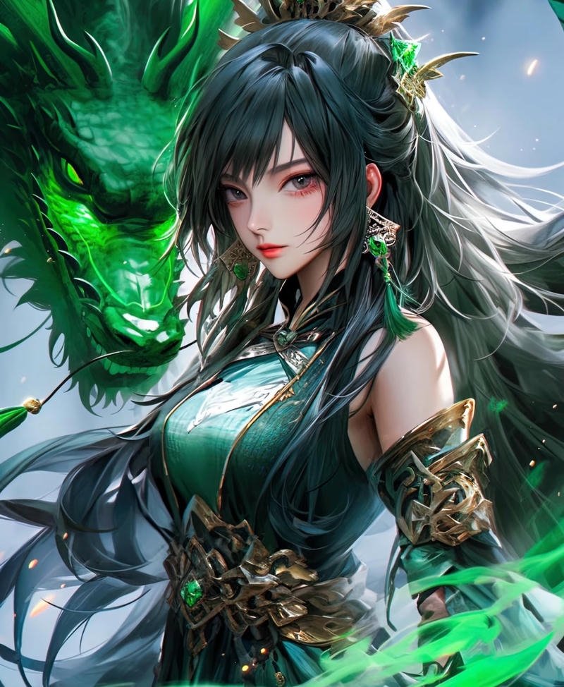 Rồng anime với thần thái uy nghiêm cuốn hút