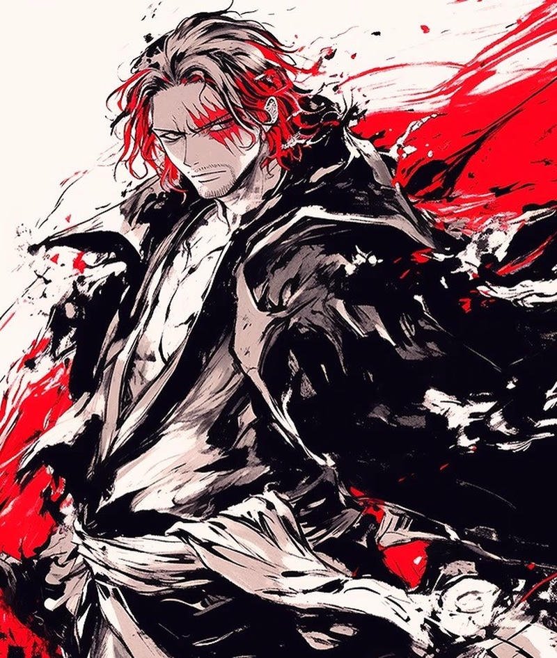 Shanks với phong cách ngầu đầy cá tính