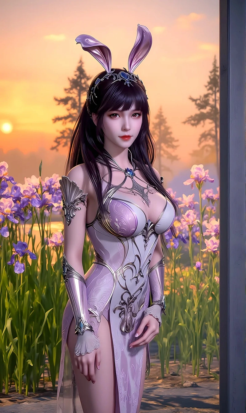 Tiểu Vũ anime tóc hồng nổi bật với ánh mắt trong trẻo cuốn hút