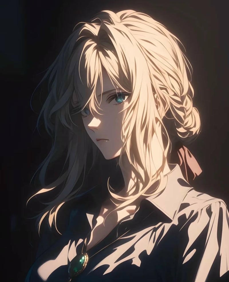 Violet Evergarden với thần thái bình tĩnh cuốn hút