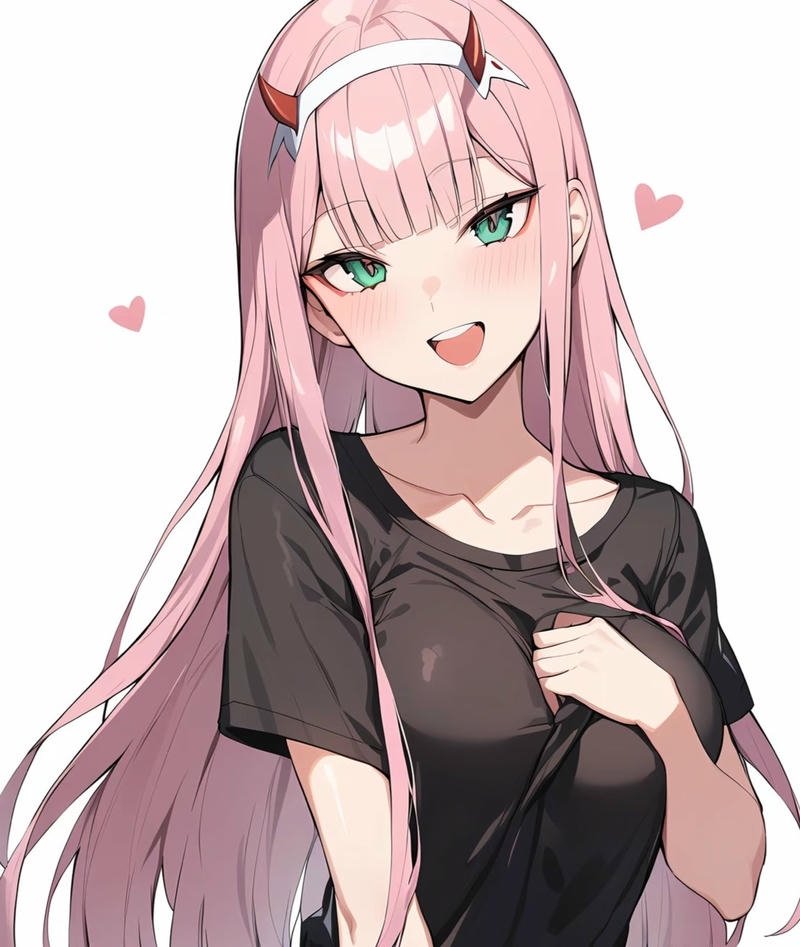 Zero Two với ánh mắt nhẹ nhàng cuốn hút