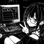 ảnh anime trắng đen thumbnail