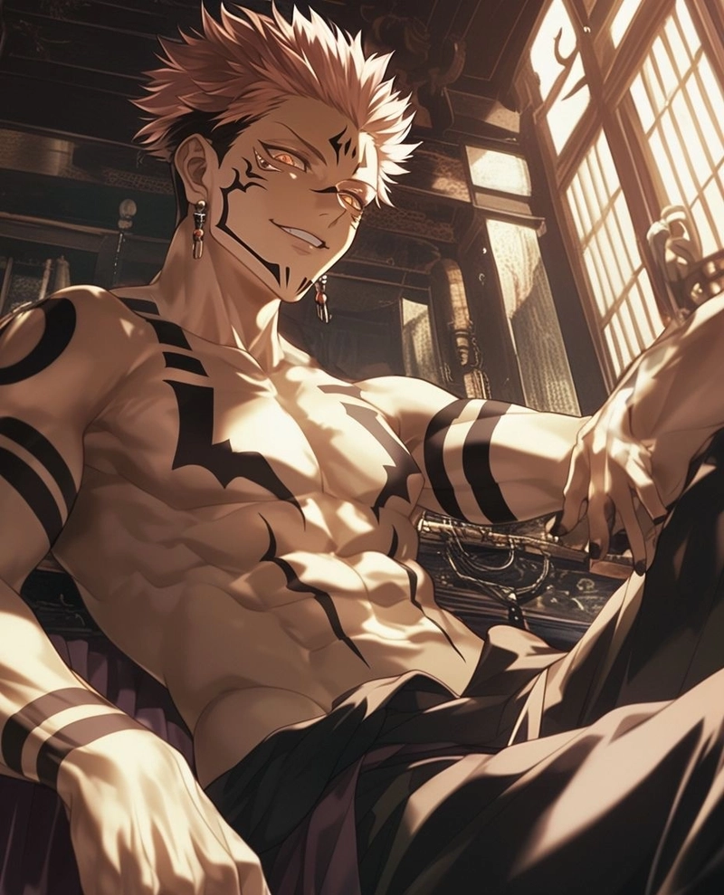 hình anime sukuna phong cách phản diện cuốn hút