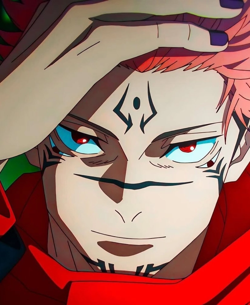 hình anime sukuna trong bối cảnh chiến đấu kịch tính