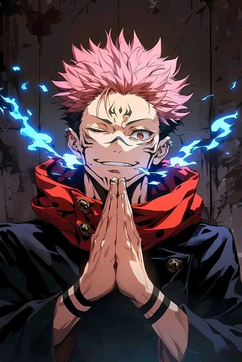 hình anime sukuna trong không gian u tối huyền bí