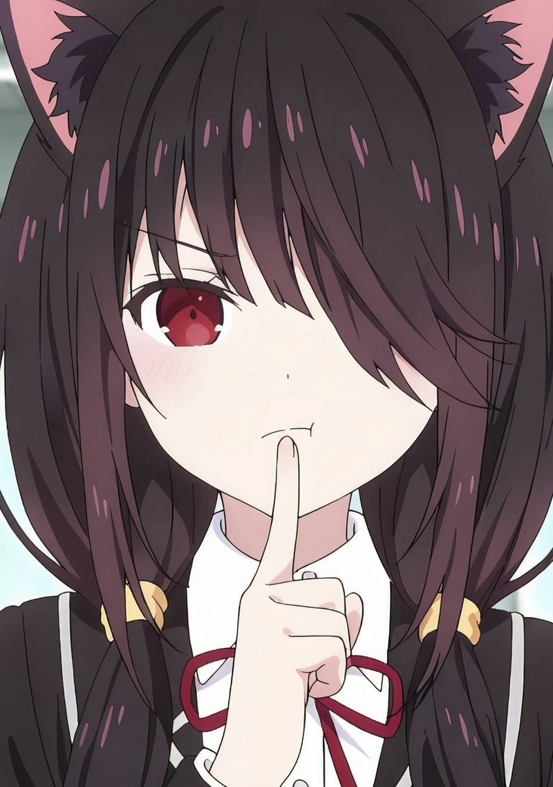 kurumi anime với ánh nhìn đáng yêu