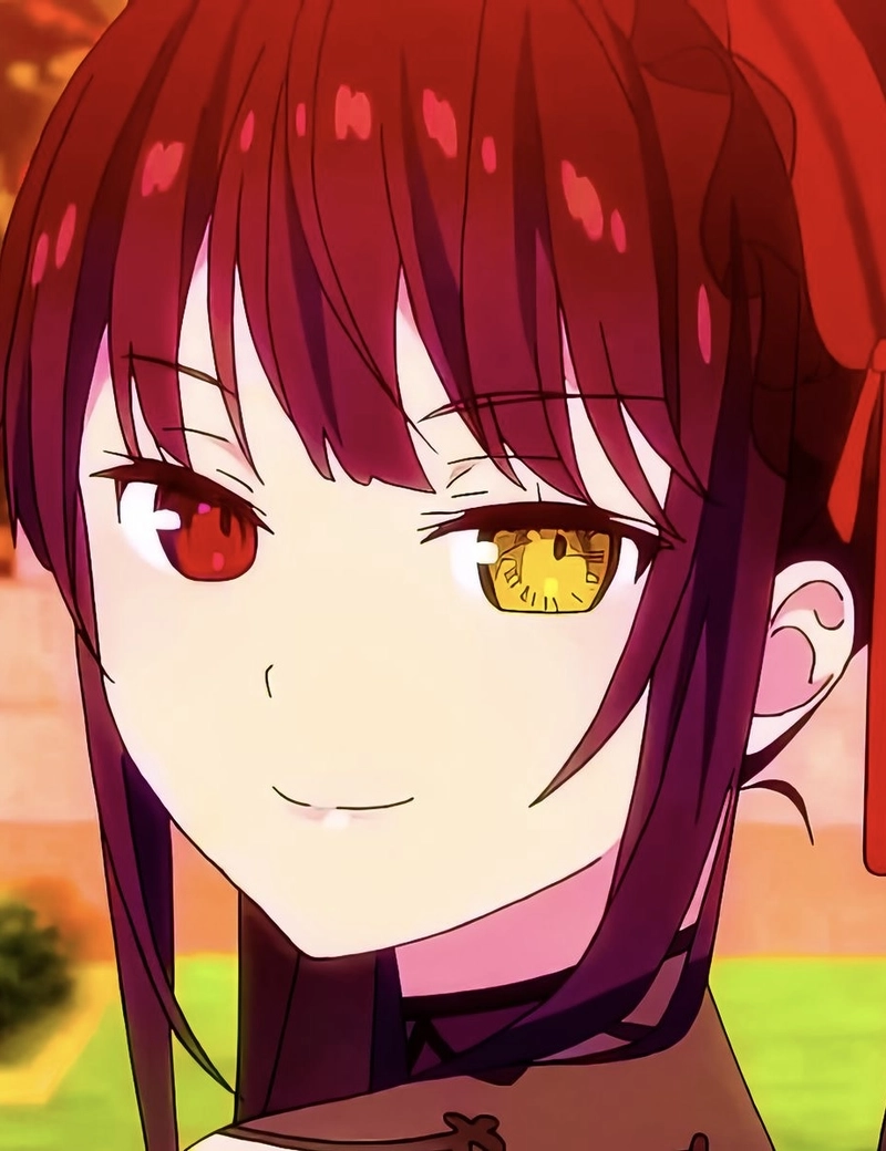 kurumi anime với biểu cảm tự tin