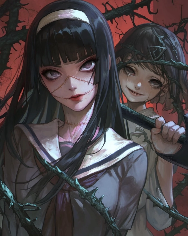 Ảnh anime kinh dị cùng hiệu ứng bóng tối rùng rợn