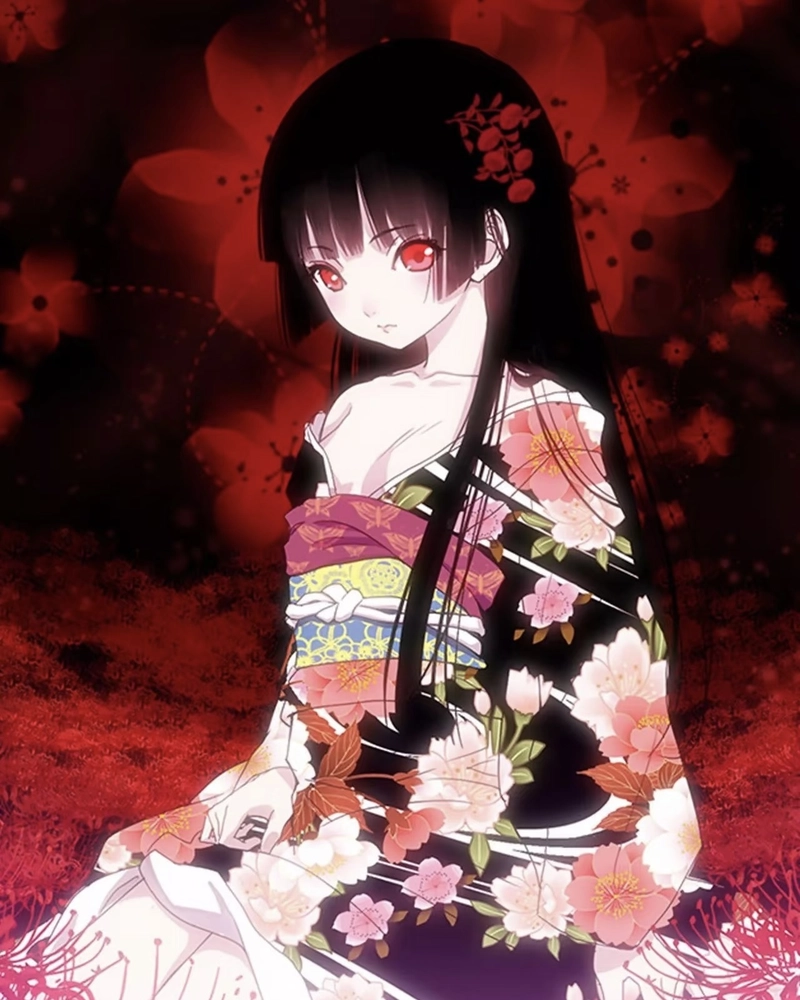 Ảnh anime kinh dị với biểu cảm vô hồn lạnh gáy