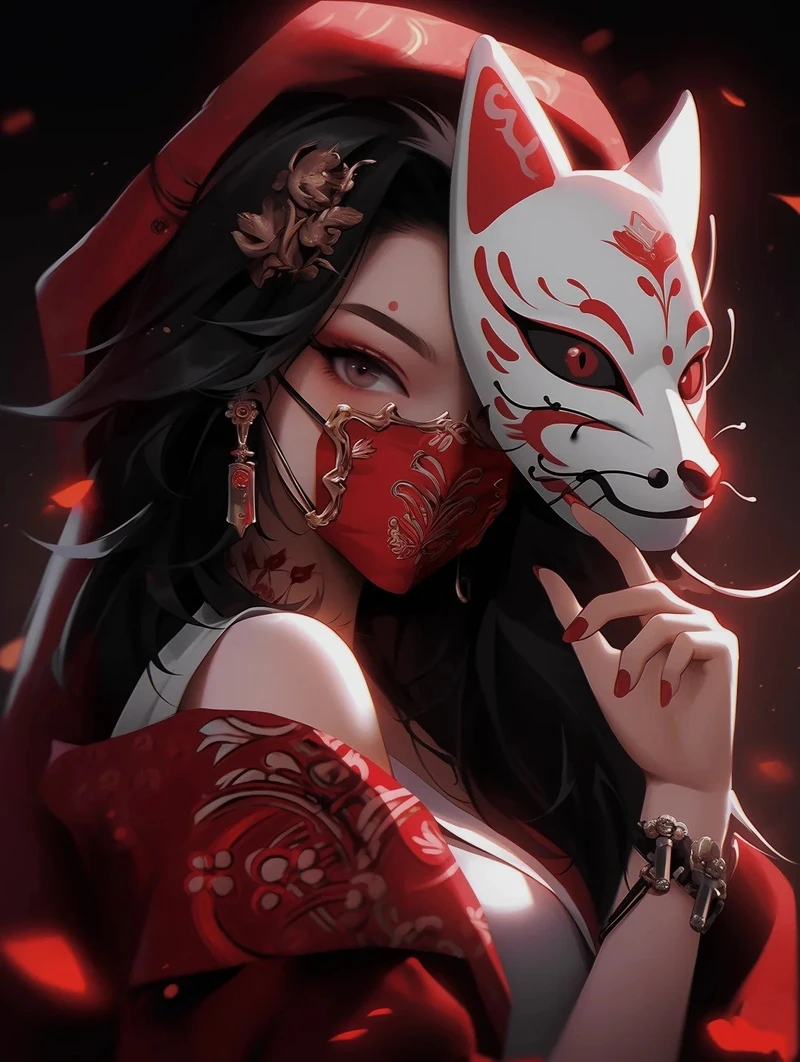 ảnh anime che mặt dễ thương