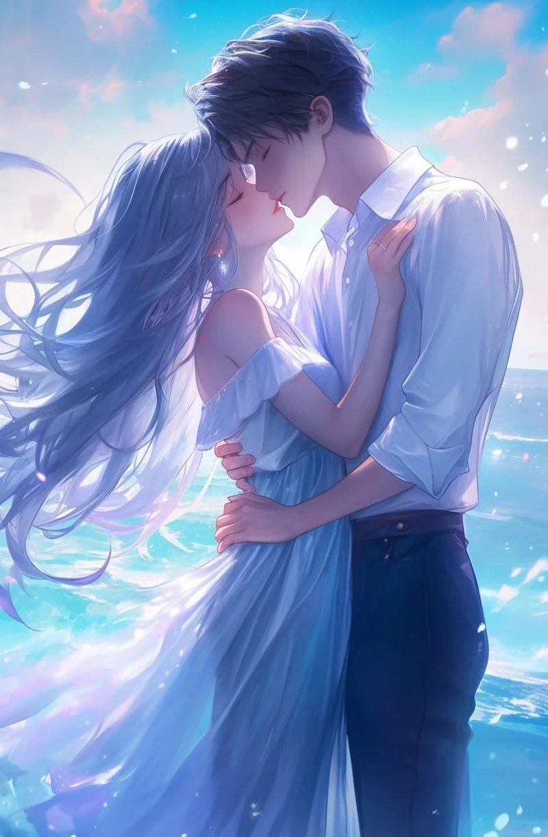 ảnh anime hôn nhau mùa xuân
