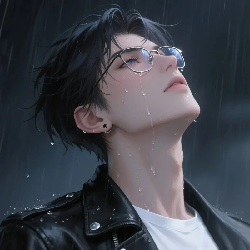 ảnh anime mưa buồn cô độc
