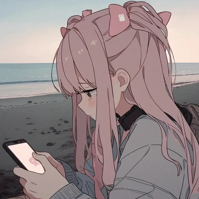 ảnh anime nữ buồn che mặt khóc