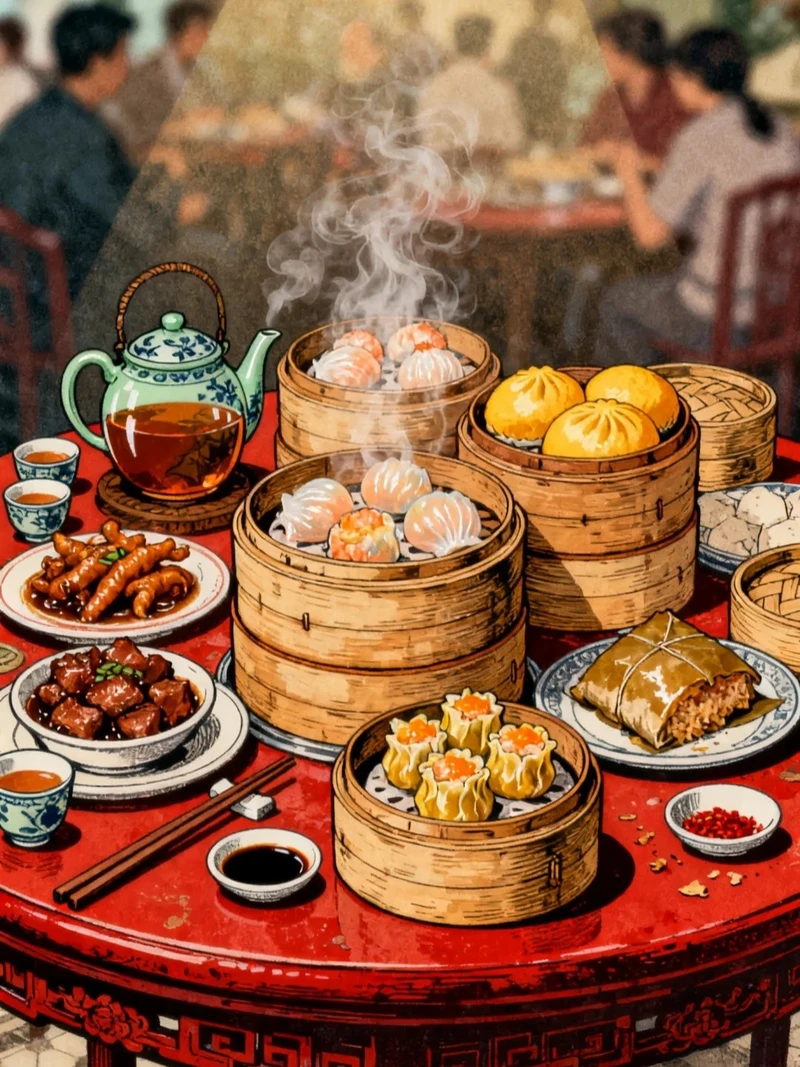 ảnh đồ ăn anime với các món ăn đường phố Nhật