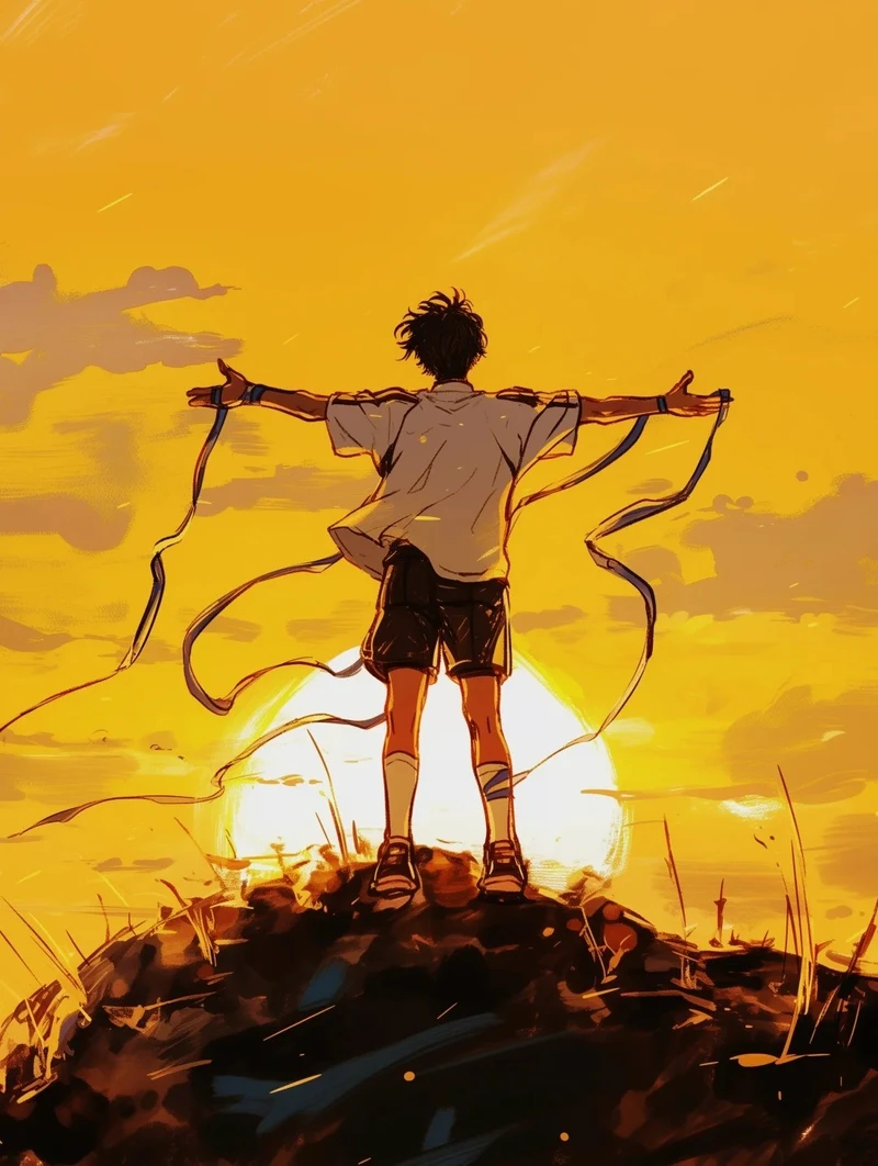 ảnh hoàng hôn anime khung cảnh bình yên