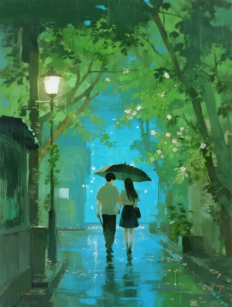 ảnh mưa buồn anime chất lượng cao