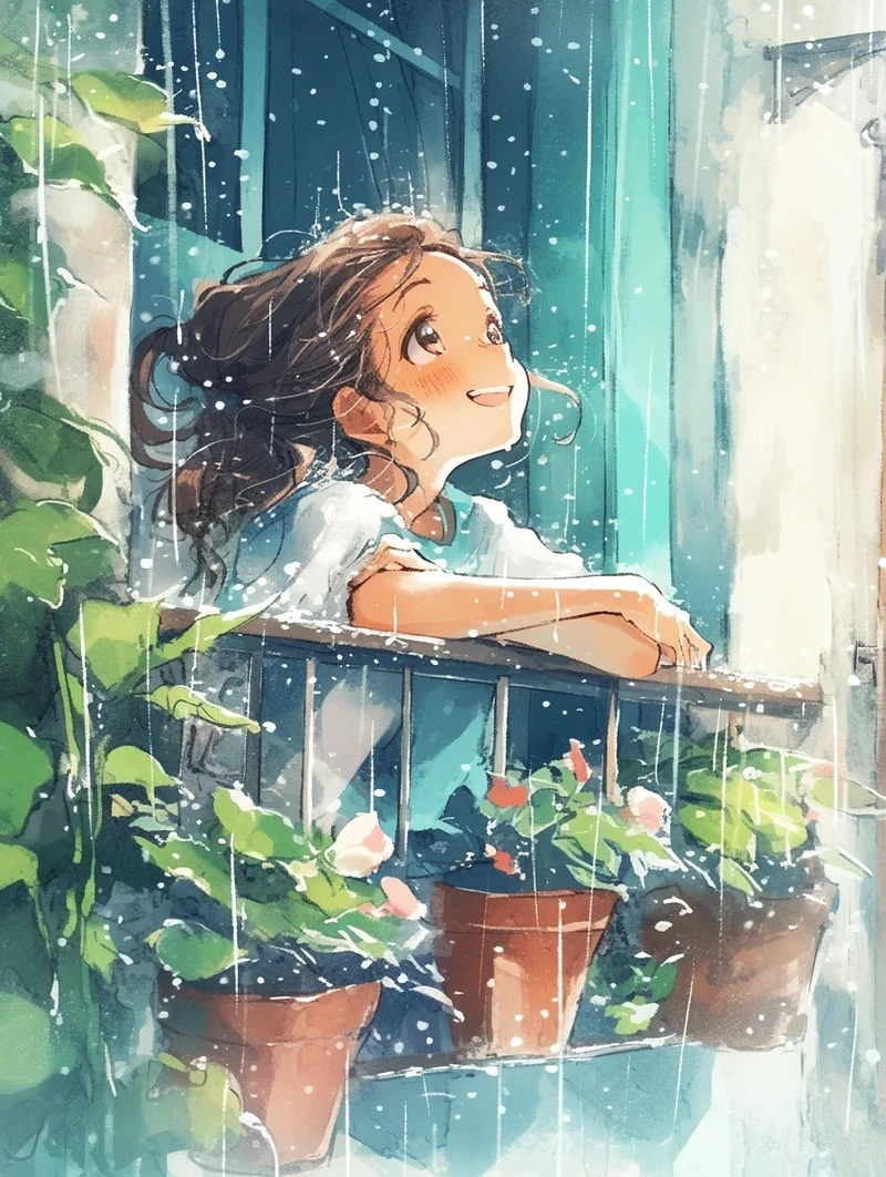 ảnh mưa buồn anime cho điện thoại
