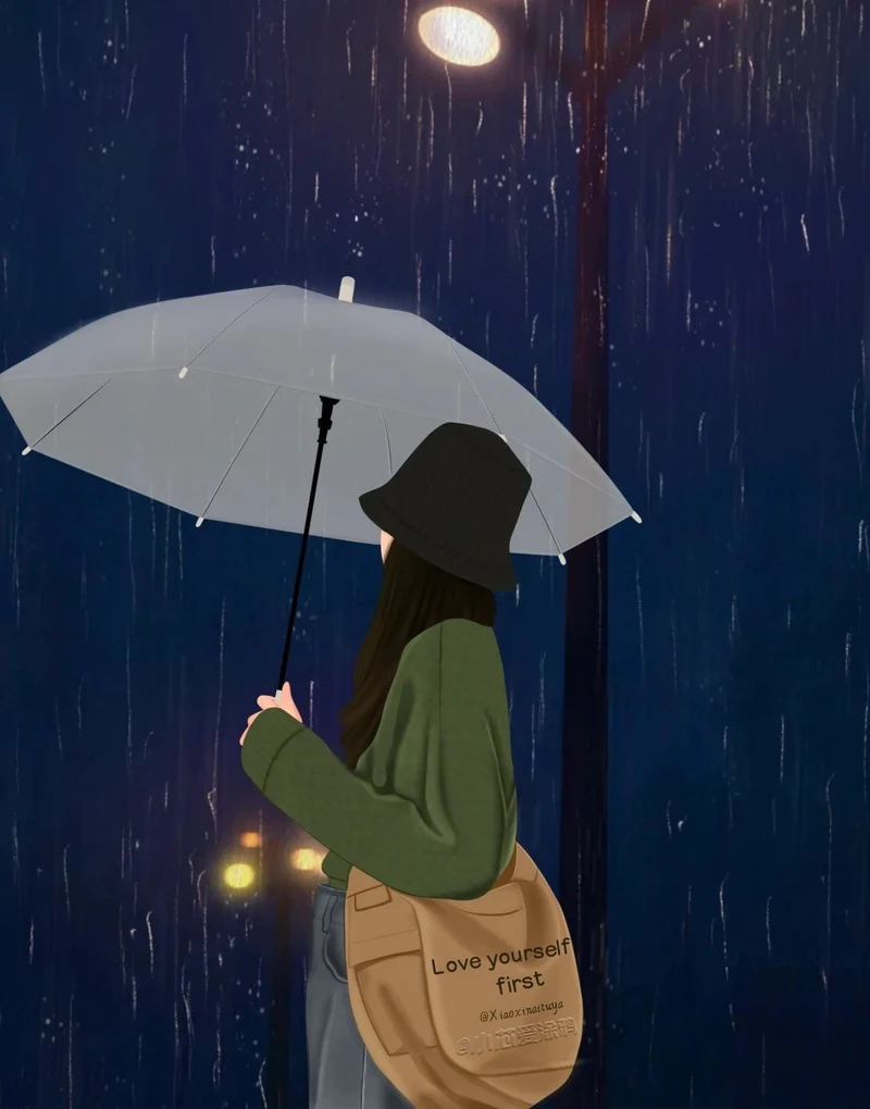 ảnh mưa buồn anime làm avatar