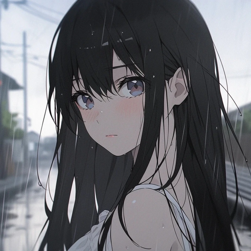 ảnh mưa buồn anime lãng mạn