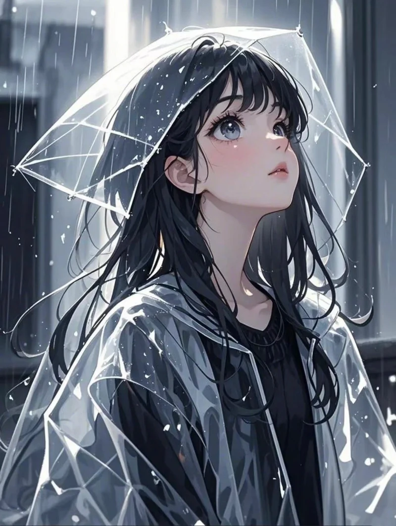 ảnh mưa buồn anime màu tối đẹp
