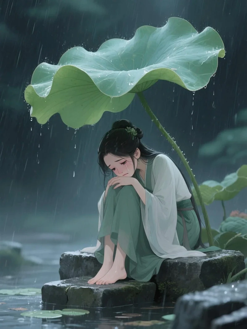 ảnh mưa buồn anime nam