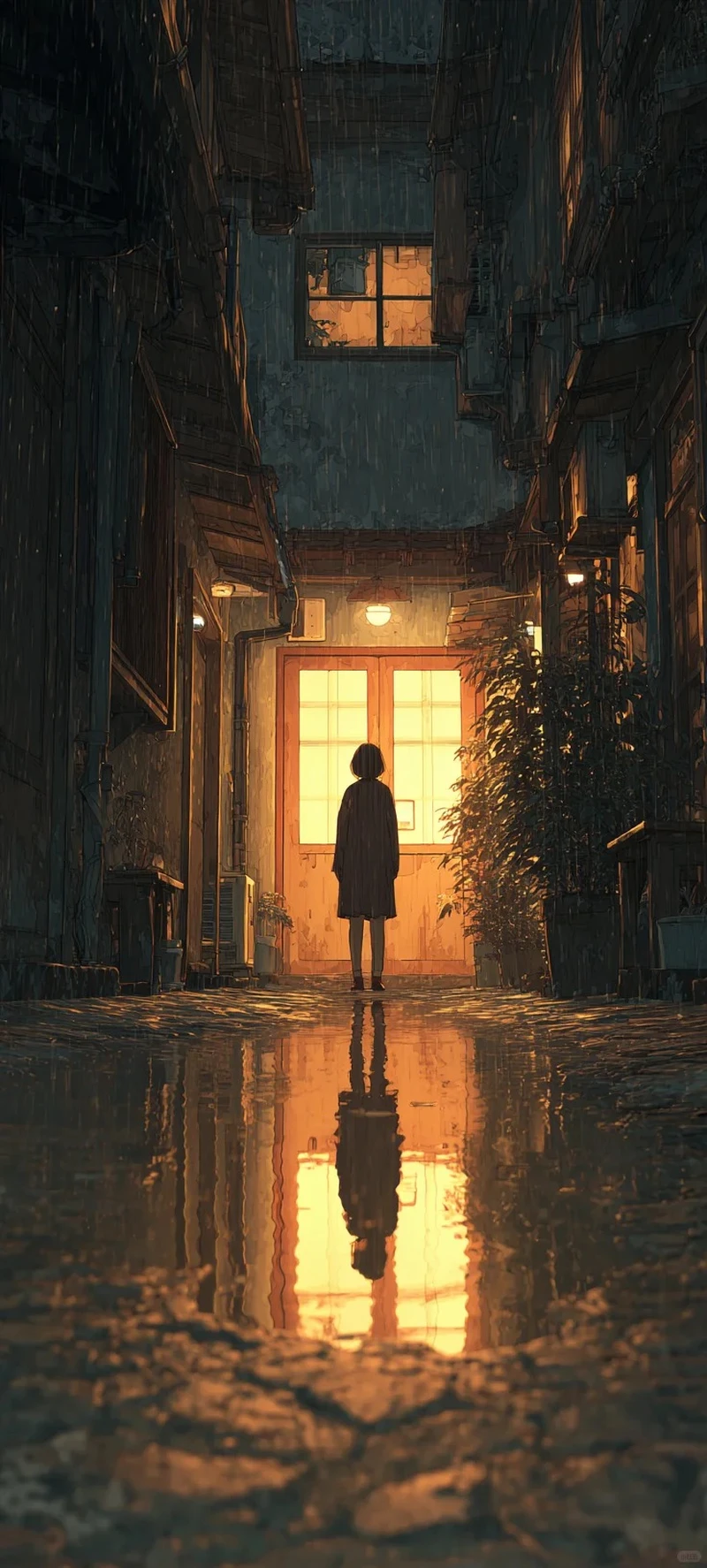 ảnh mưa buồn anime phong cách nghệ thuật