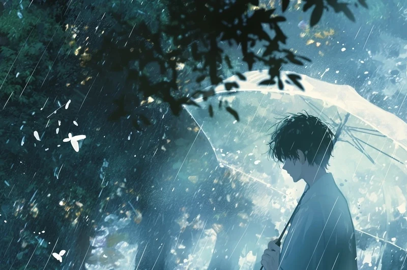 ảnh mưa buồn anime rơi nước mắt