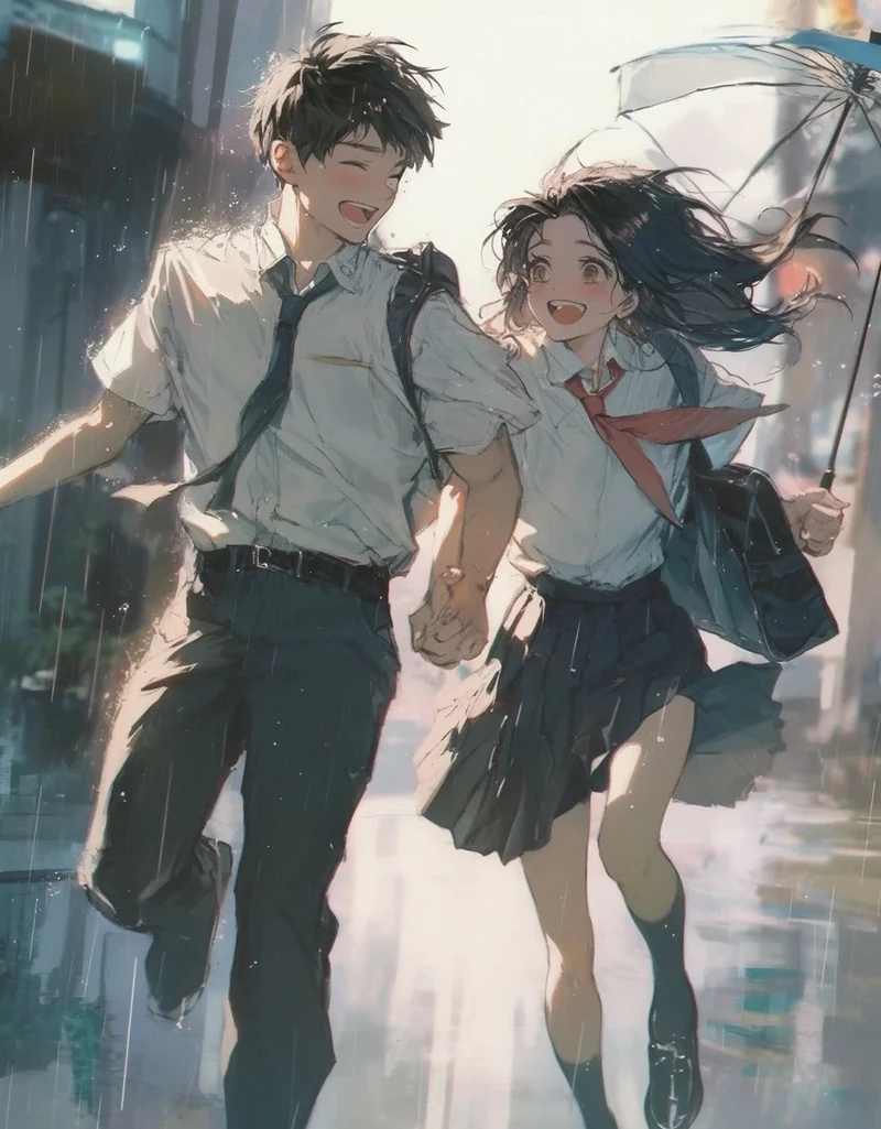 ảnh nắm tay anime ngoài trời đẹp