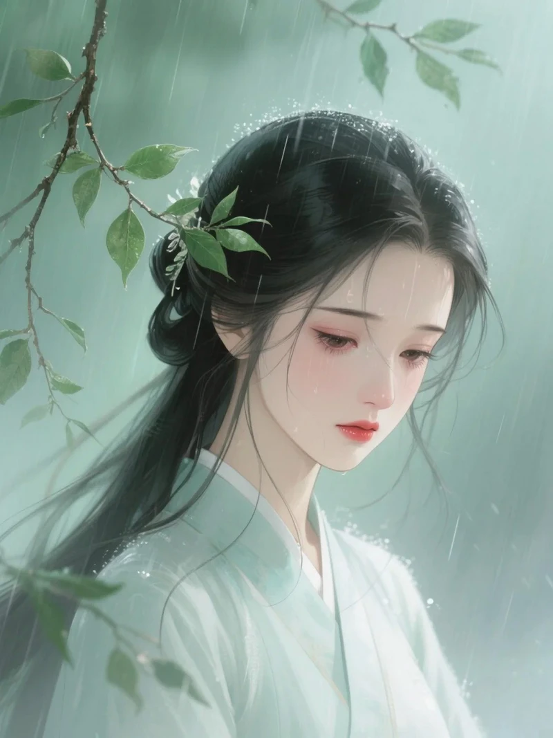 anime buồn ảnh mưa đêm