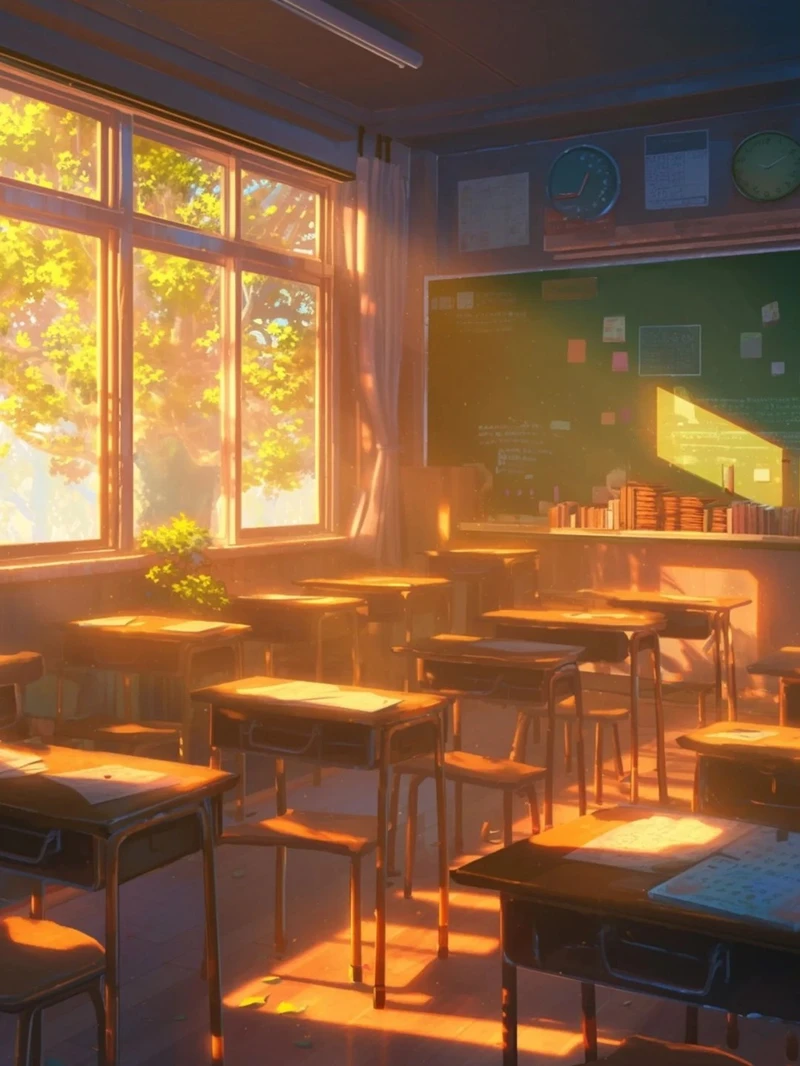 bầu không khí yên tĩnh ảnh hoàng hôn anime