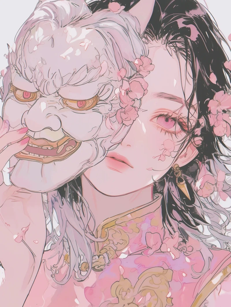 bí ẩn ảnh anime che mặt màu tối