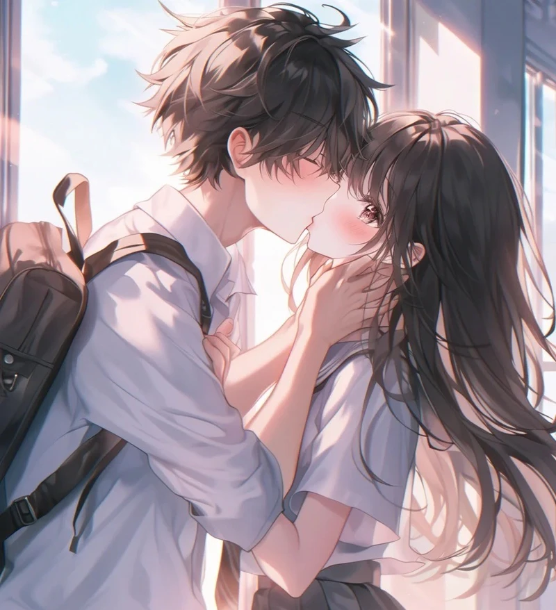 cute ảnh anime hôn nhau đẹp