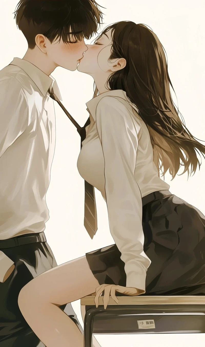 hình nền ảnh anime hôn nhau đẹp