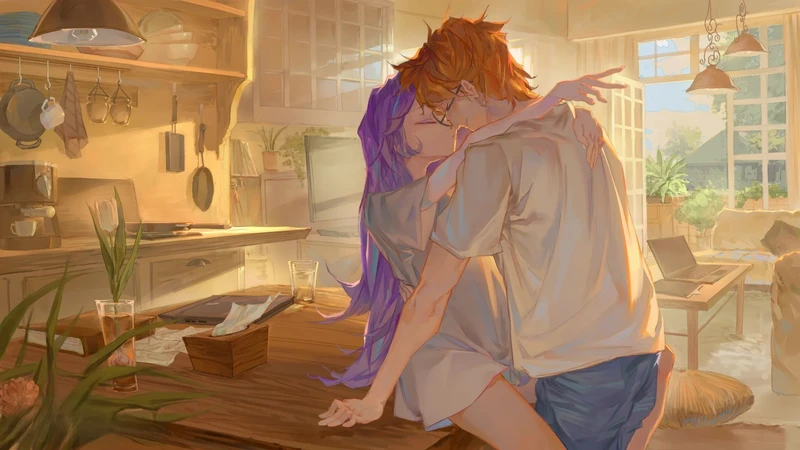 hôn nhau ảnh anime full hd