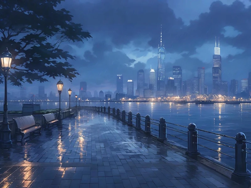 mưa buồn anime ảnh cô gái