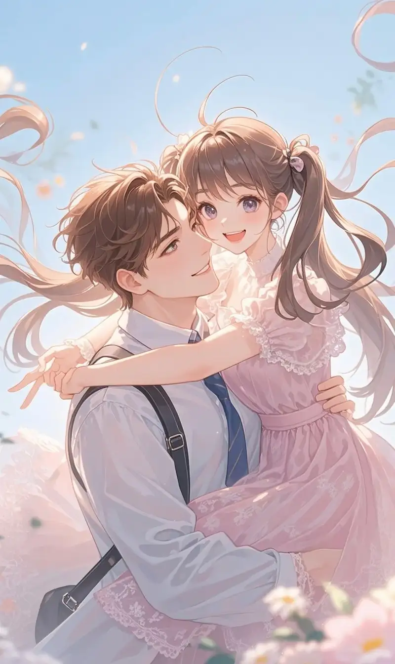 ảnh anime cặp đôi bên bờ biển lãng mạn cực đẹp
