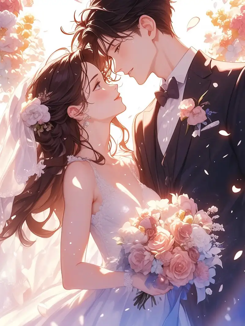 ảnh anime cặp đôi khoảnh khắc hạnh phúc ngọt ngào
