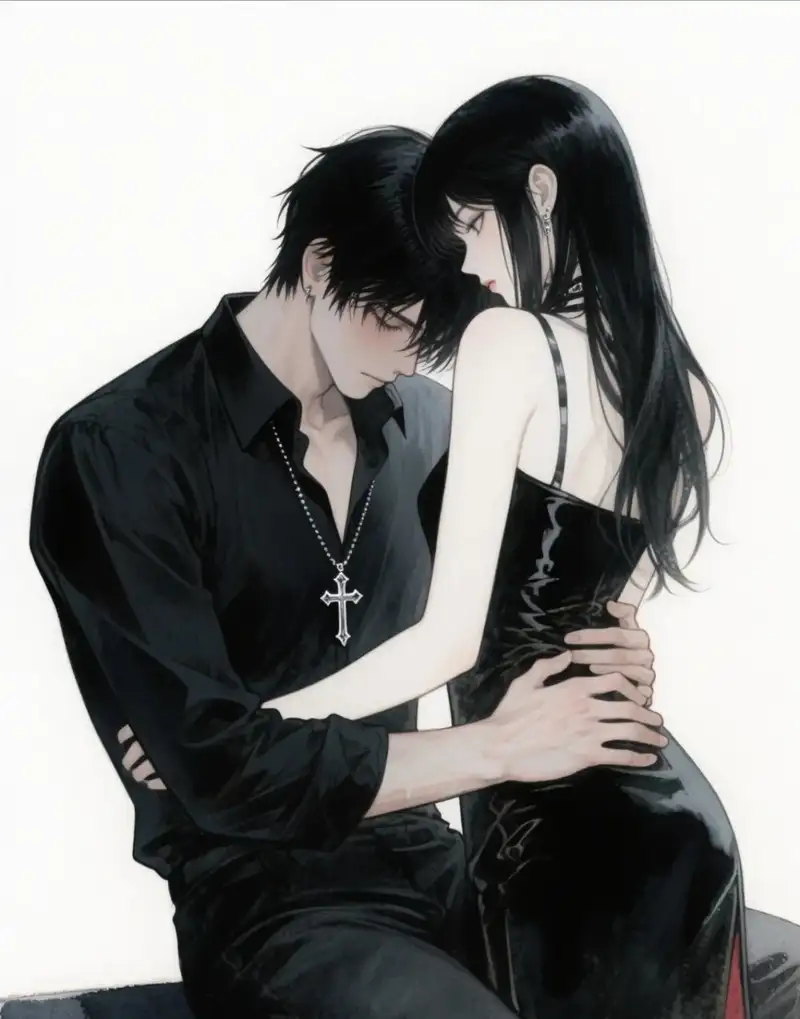 ảnh anime cặp đôi mặc đồng phục học sinh đáng yêu