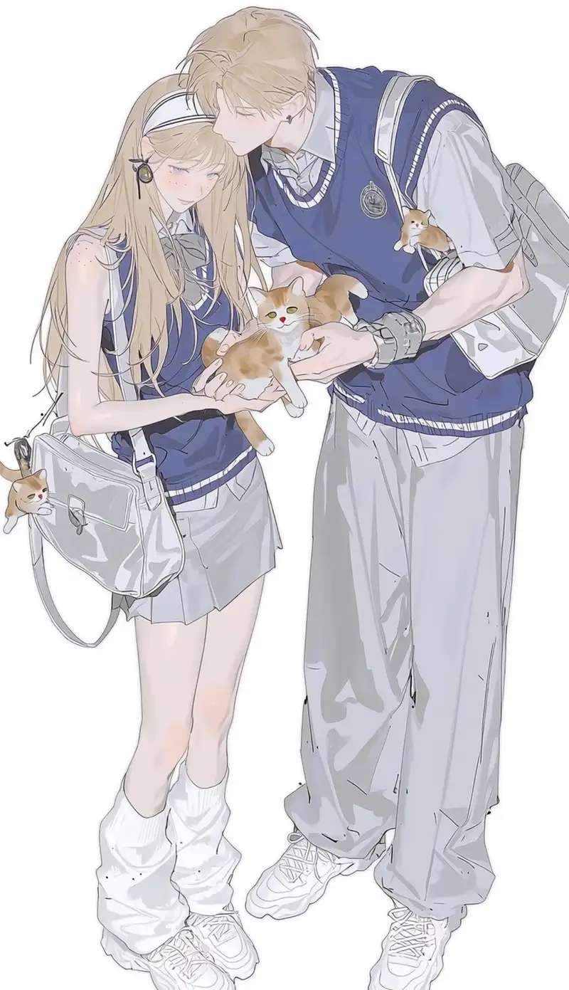 ảnh anime cặp đôi với khung cảnh thành phố về đêm